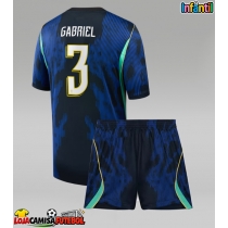 Camisa de Futebol Brasil Gabriel Magalhaes #3 Equipamento Secundário Infantil Mundo 2026 Manga Curta (+ Calças curtas)